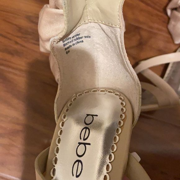 Nude Bebe sandals with ankle wraps - size 6 - Picture 4 of 4